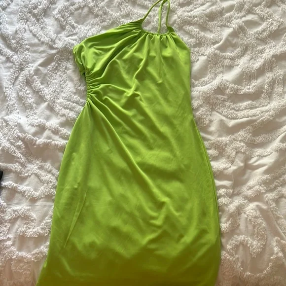 corset dresses formal Sheath Spaghetti Straps Corset Satin Prom Dress with Split, Dark Green / C